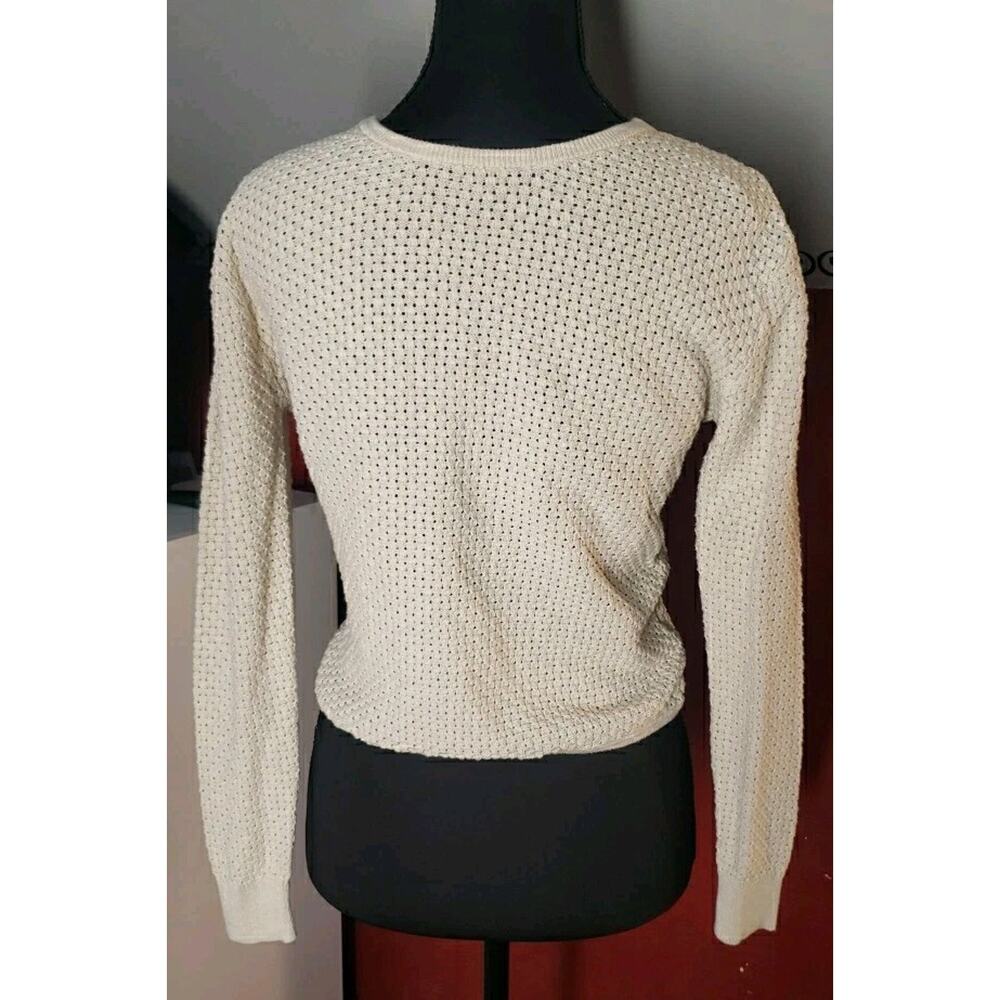 Hudson Los Angeles‎ XS Women Sweater Twisted Back Cream Reversible MSRP $165 - Picture 10 of 10